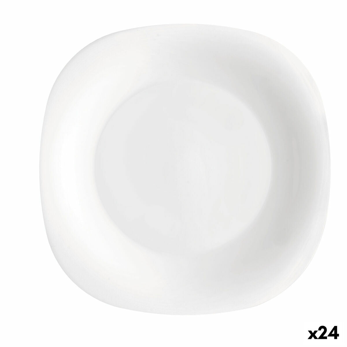 Piatto da Dolce Bormioli Rocco Parma Bianco Vetro (20 cm) (24 Unità)