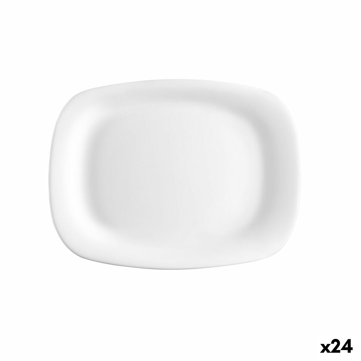 Teglia da Cucina Bormioli Rocco Parma Rettangolare Bianco Vetro (18 x 21 cm) (24 Unità)