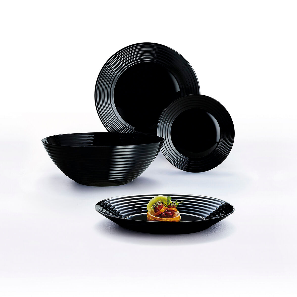 Ciotola Luminarc Harena Nero Vetro (16 cm) (24 Unità)