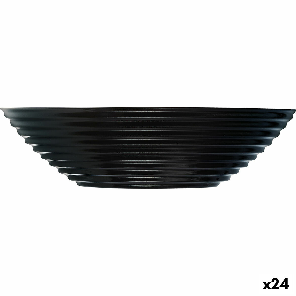 Ciotola Luminarc Harena Zuppa 20 cm Nero Vetro (24 Unità)