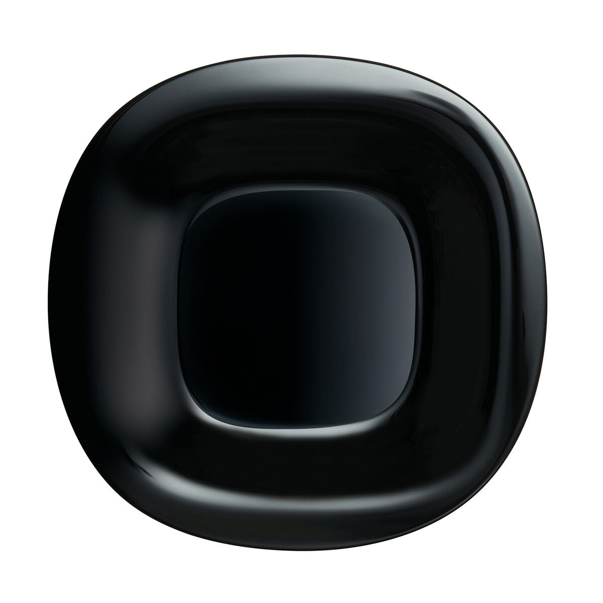 Piatto Piano Luminarc Carine Nero Vetro (Ø 26 cm) (24 Unità)