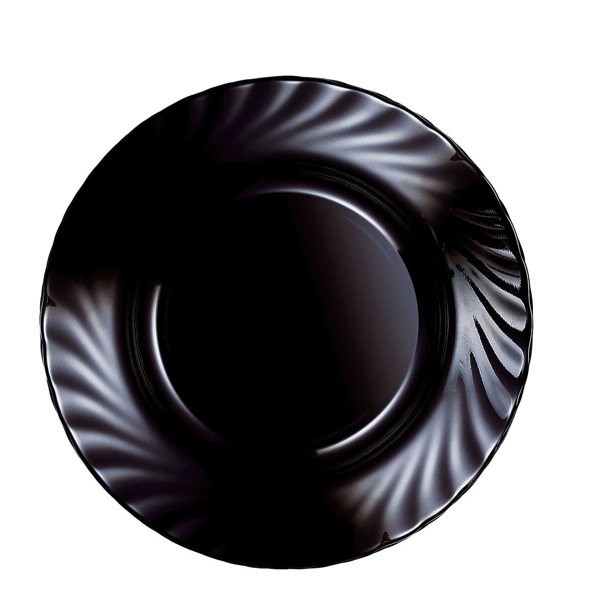 Piatto Fondo Luminarc Trianon Nero Vetro (ø 22,5 cm) (24 Unità)