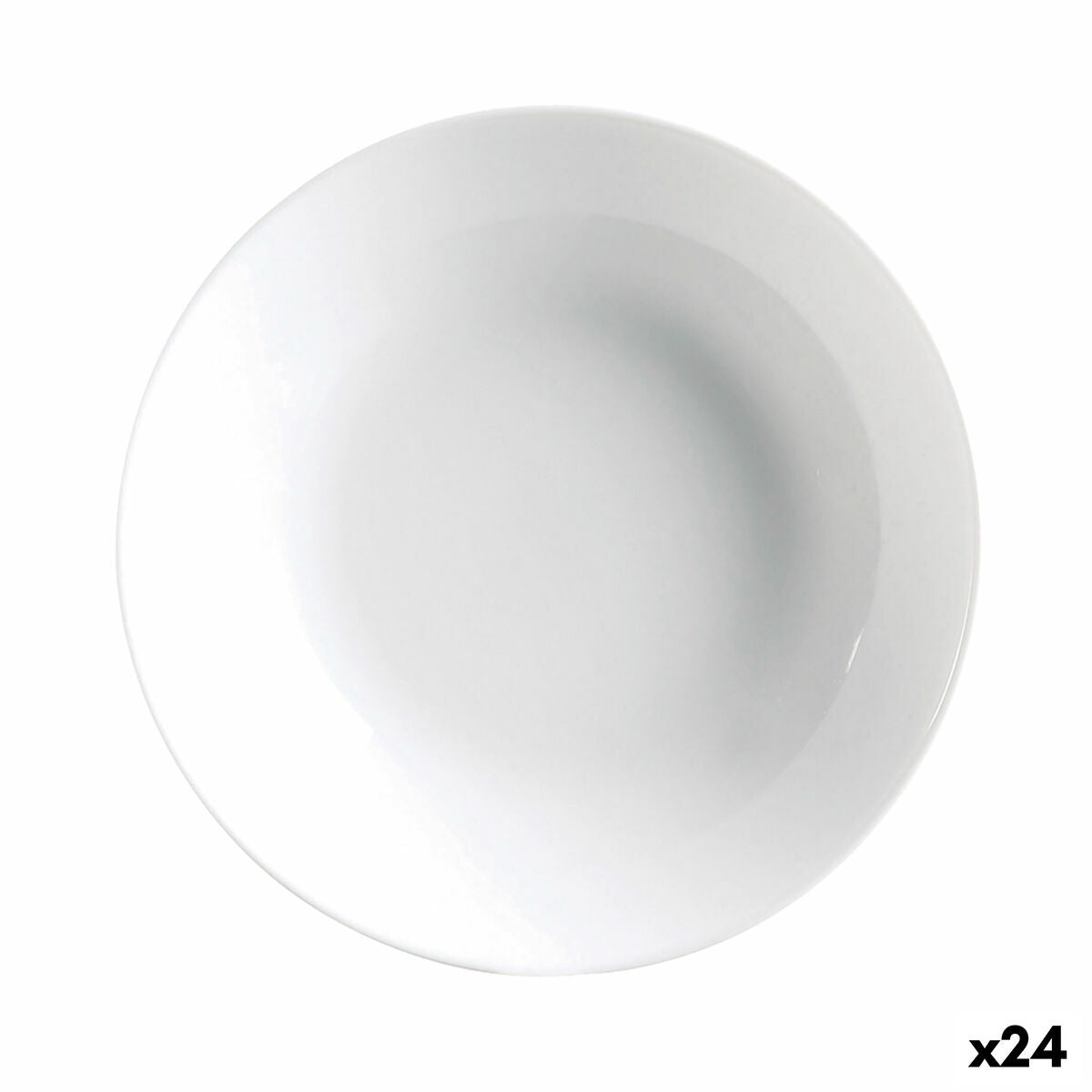 Piatto Fondo Luminarc Diwali Bianco Vetro (20 cm) (24 Unità)