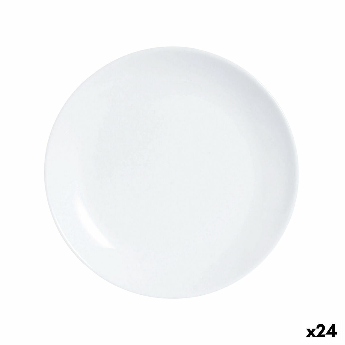 Piatto da Dolce Luminarc Diwali Bianco Vetro (19 cm) (24 Unità)