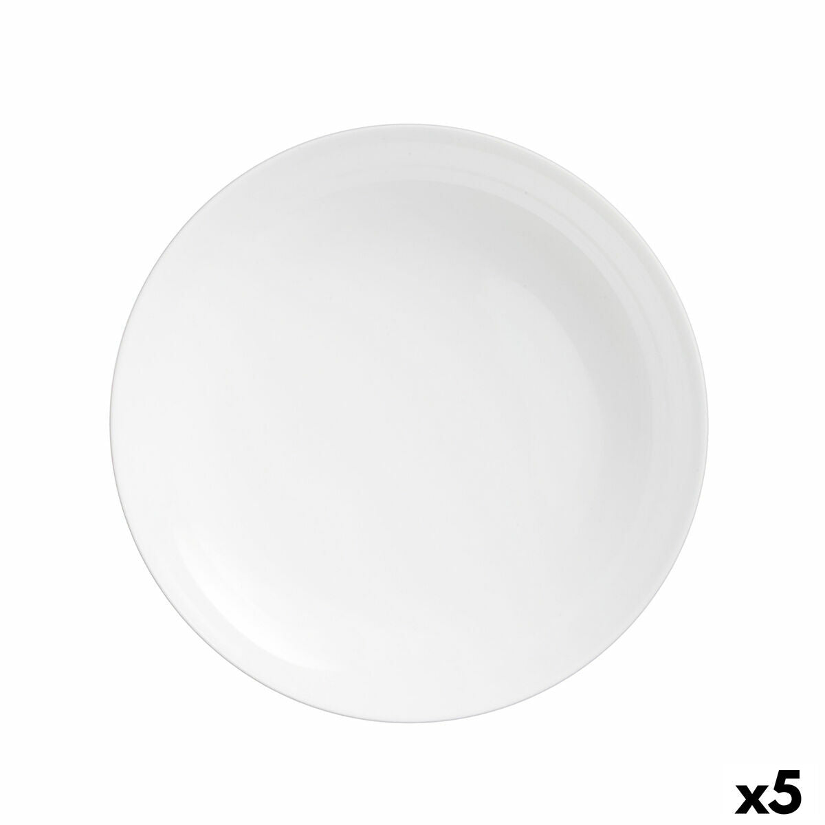 Portafrutta Luminarc Diwali Rotondo Bianco Vetro (Ø 26 cm) (5 Unità)