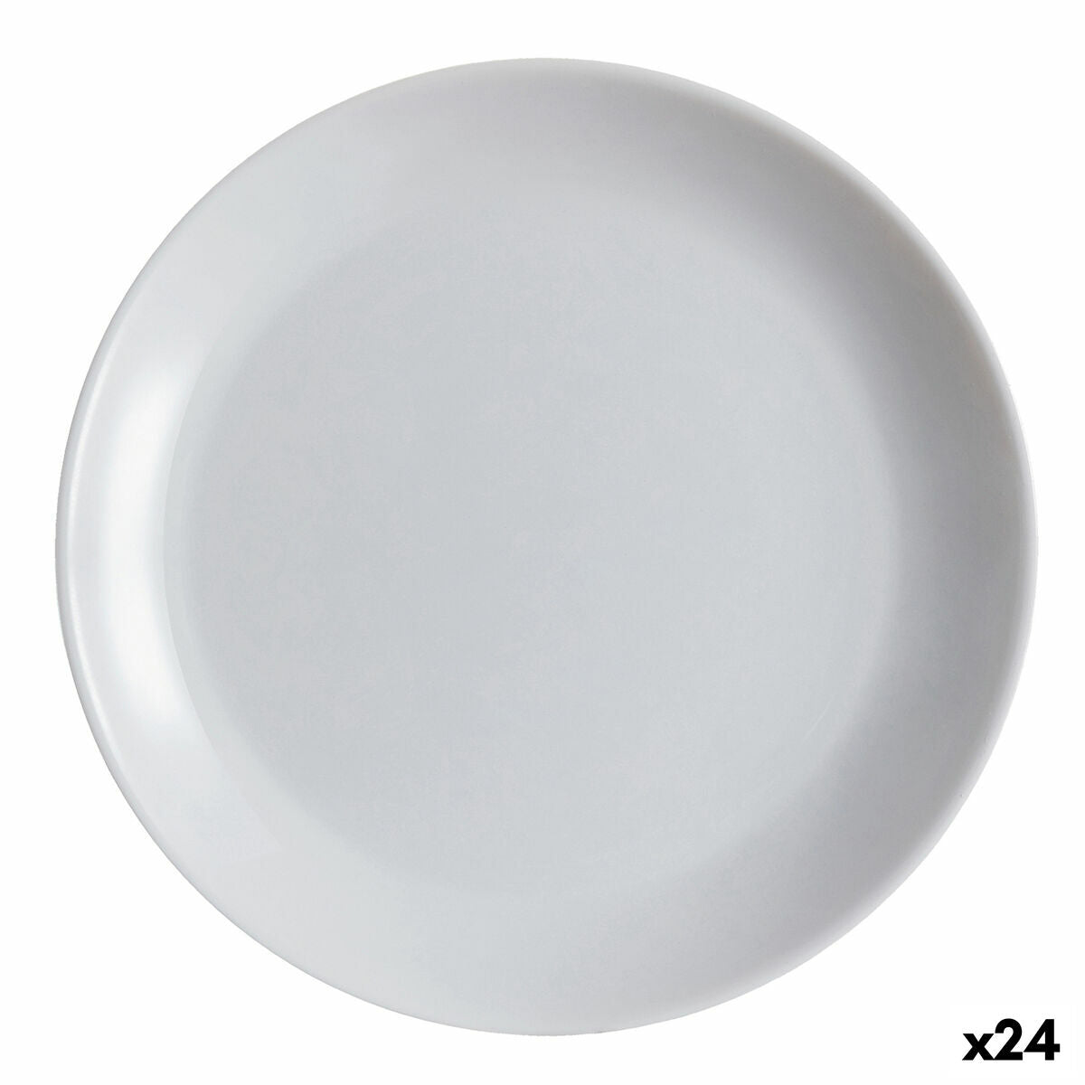 Piatto Piano Luminarc Diwali Grigio Vetro Vetro temperato (25 cm) (24 Unità)