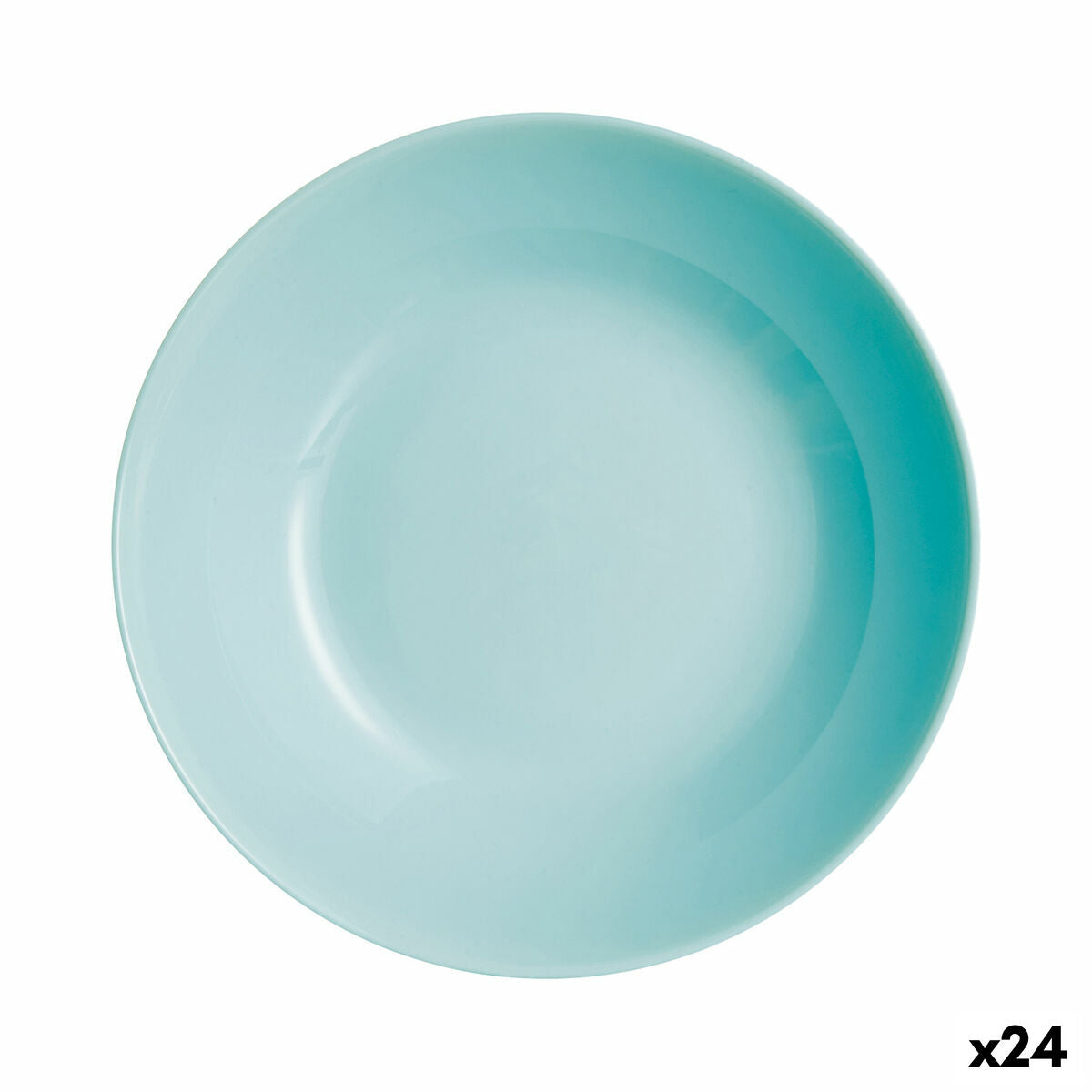 Piatto Fondo Luminarc Diwali Turchese Vetro (20 cm) (24 Unità)