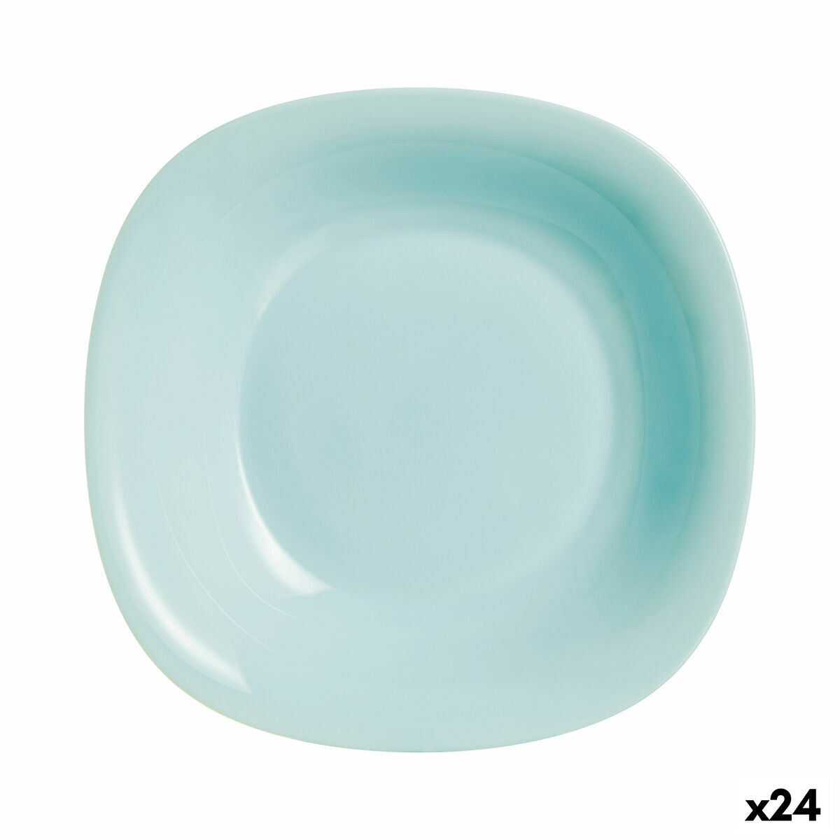 Piatto Fondo Luminarc Carine Turchese Vetro (Ø 21 cm) (24 Unità)
