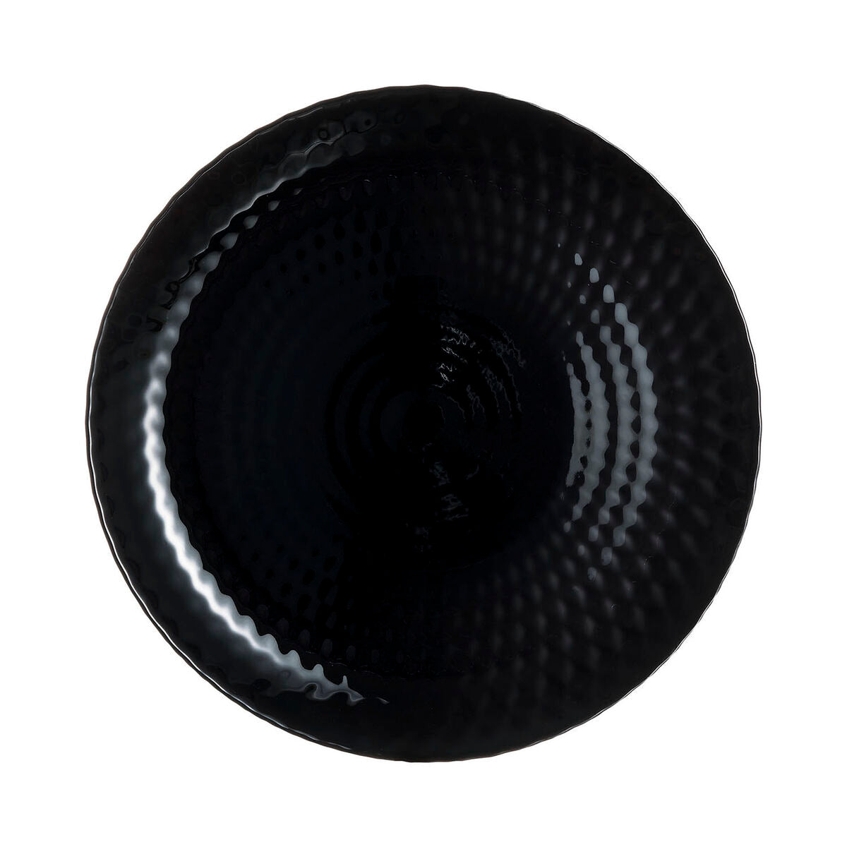 Piatto Piano Luminarc Pampille Nero Vetro (25 cm) (24 Unità)