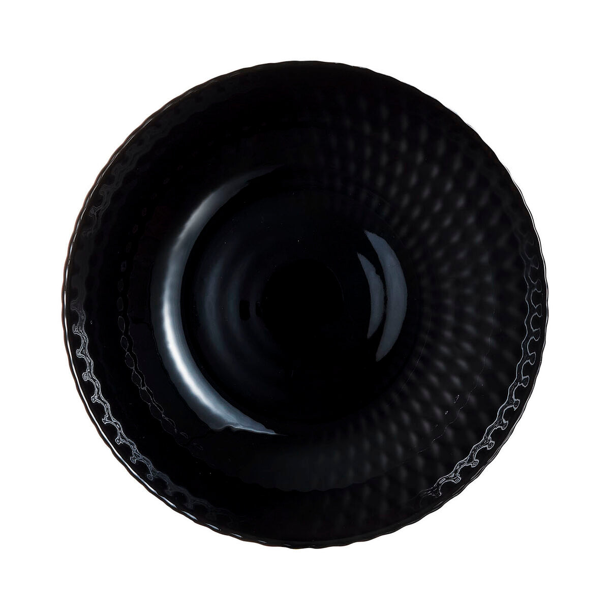 Piatto Fondo Luminarc Pampille Nero Vetro (20 cm) (24 Unità)