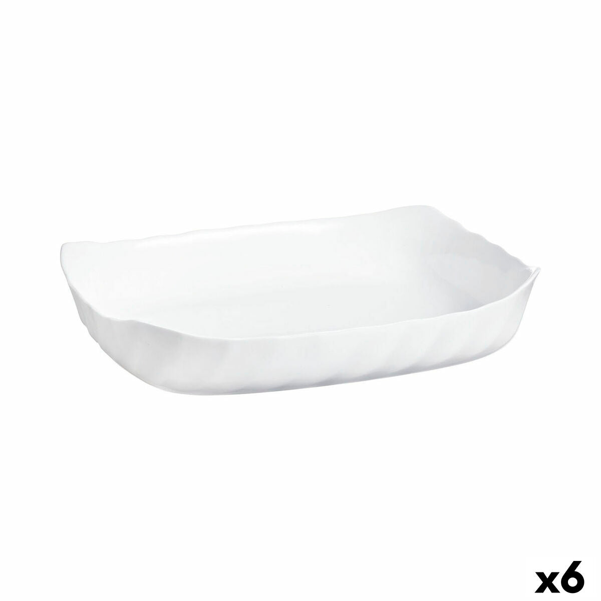 Teglia da Cucina Luminarc Smart Cuisine Rettangolare Bianco Vetro 33 x 27 cm (6 Unità)
