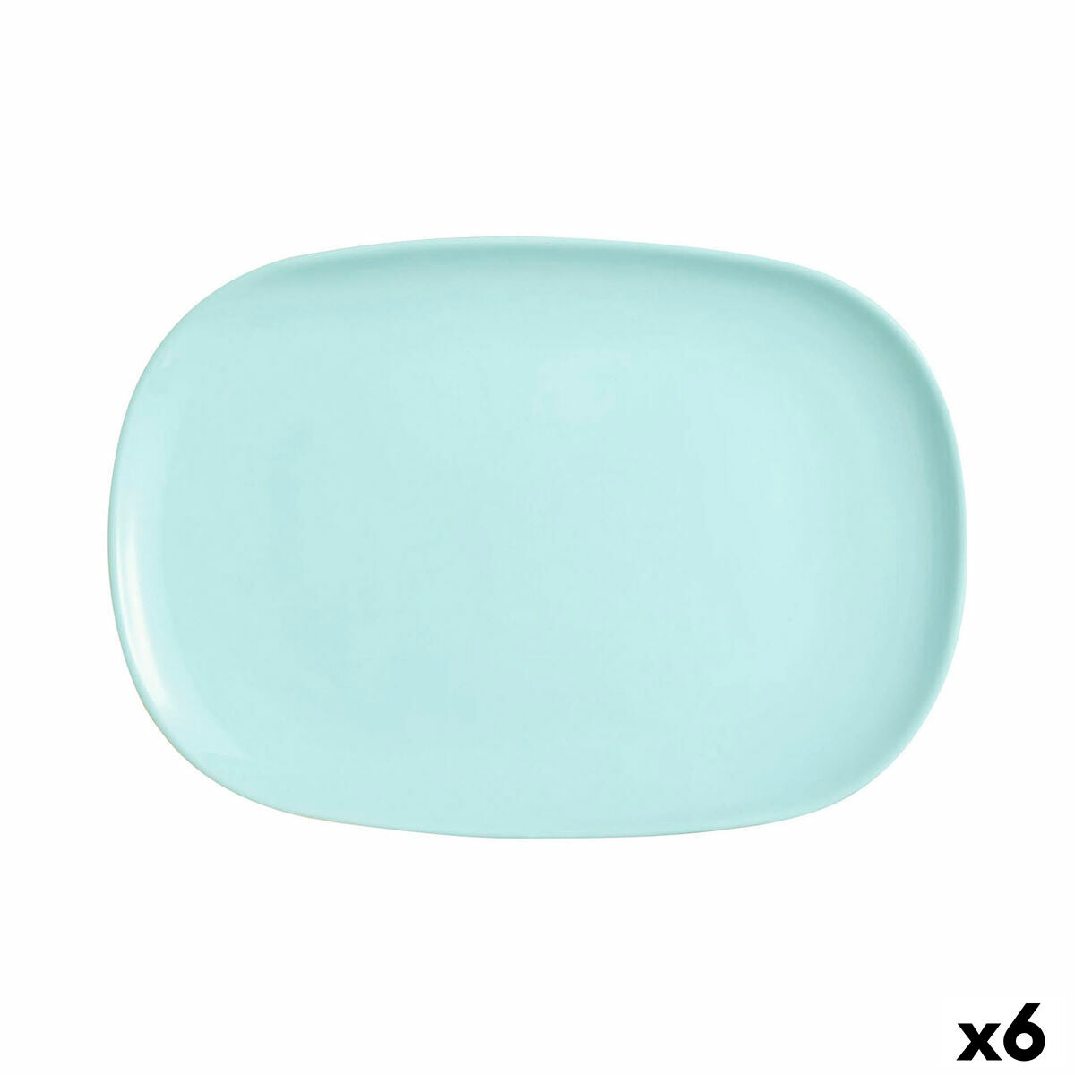 Teglia da Cucina Luminarc Sweet Line Turchese Vetro 35 x 24 cm (6 Unità)