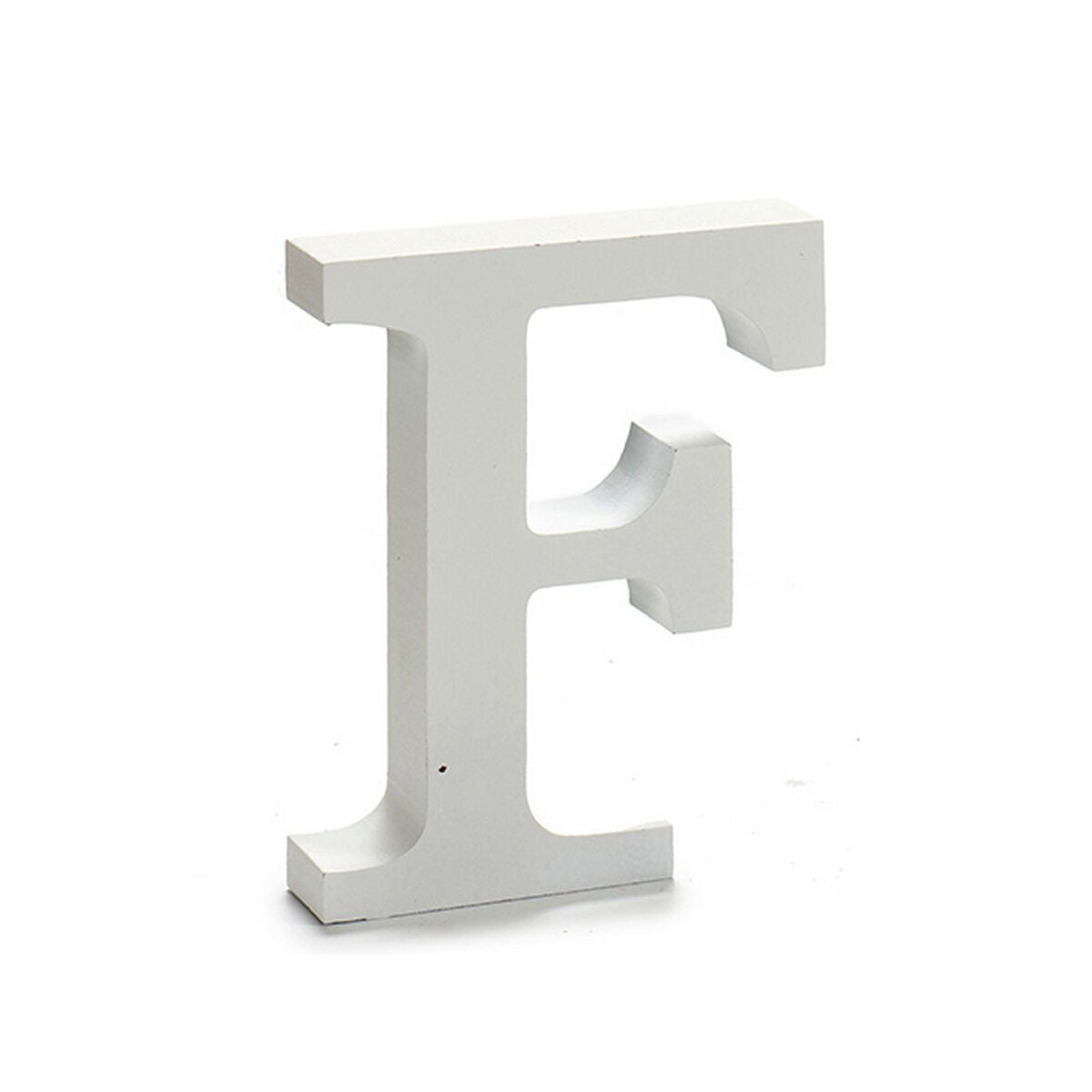 Lettera F Legno Bianco (2 x 16 x 14,5 cm) (24 Unità)