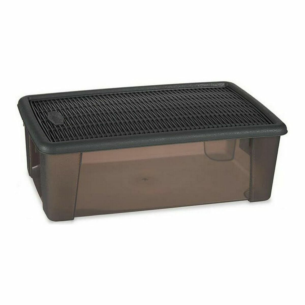 Scatola con Coperchio Elegance Grigio Plastica 5 L (19,5 x 11,5 x 33 cm) (12 Unità)