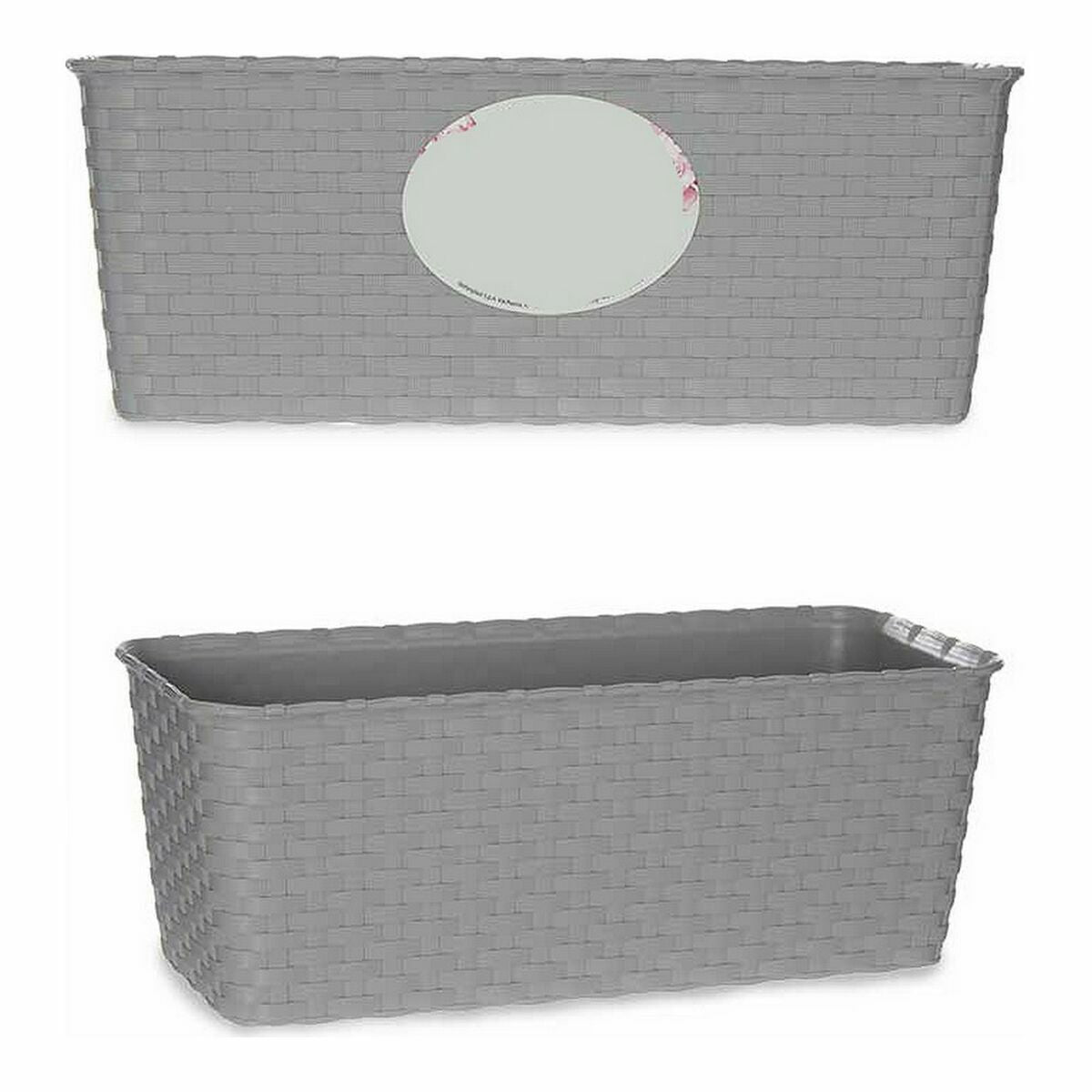 Vaso Autoirrigante Grigio Plastica (13 x 11 x 29 cm) (12 Unità)