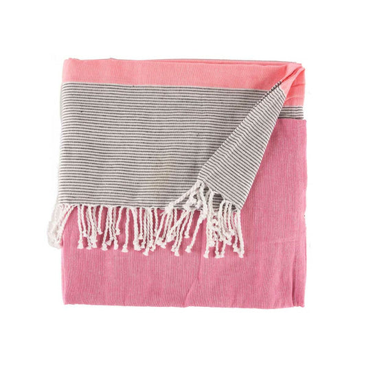 Foulard Multiuso Righe 160 x 200 cm Rosa (12 Unità)