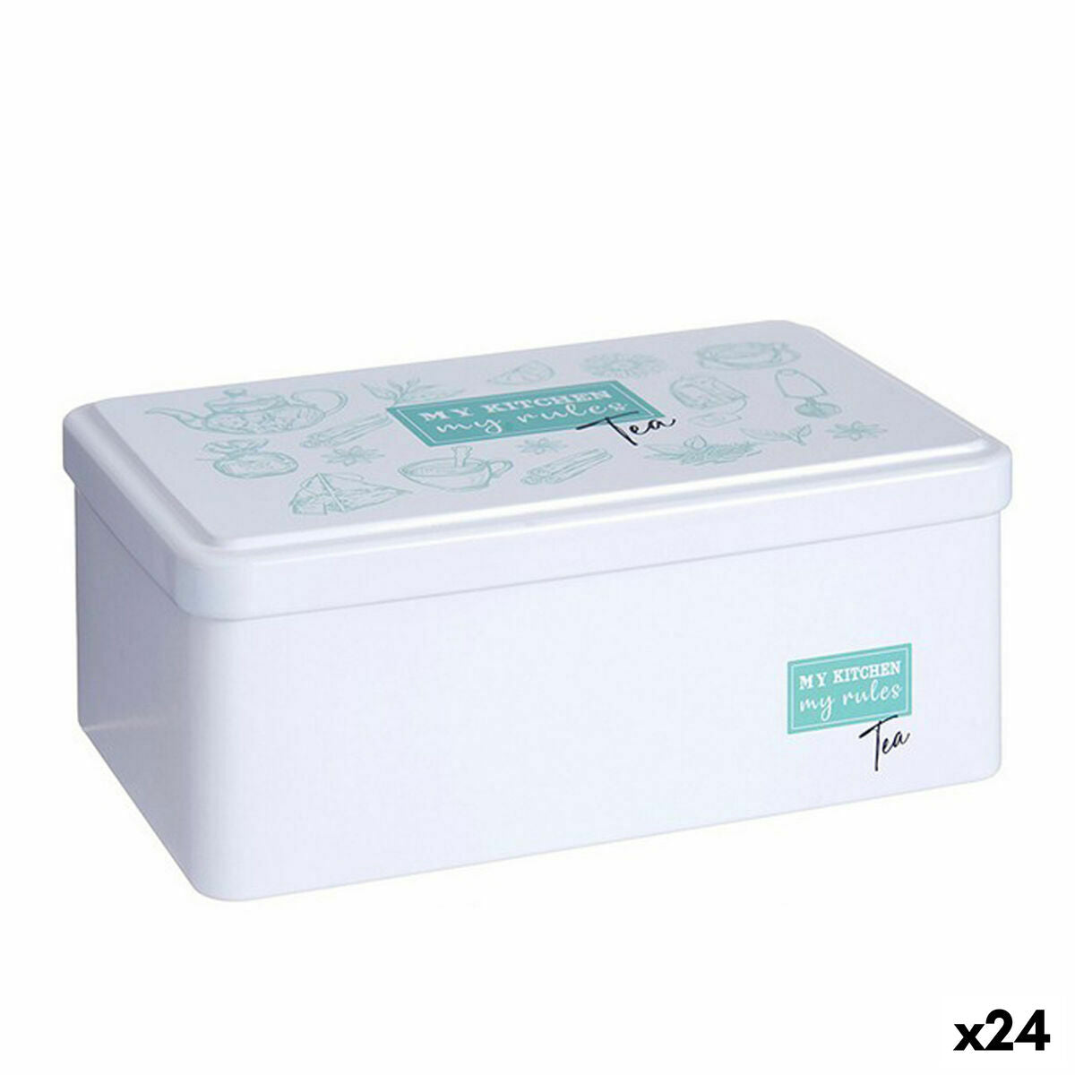 Scatola per Infusioni Bianco Latta (11 x 7,1 x 18 cm) (24 Unità)