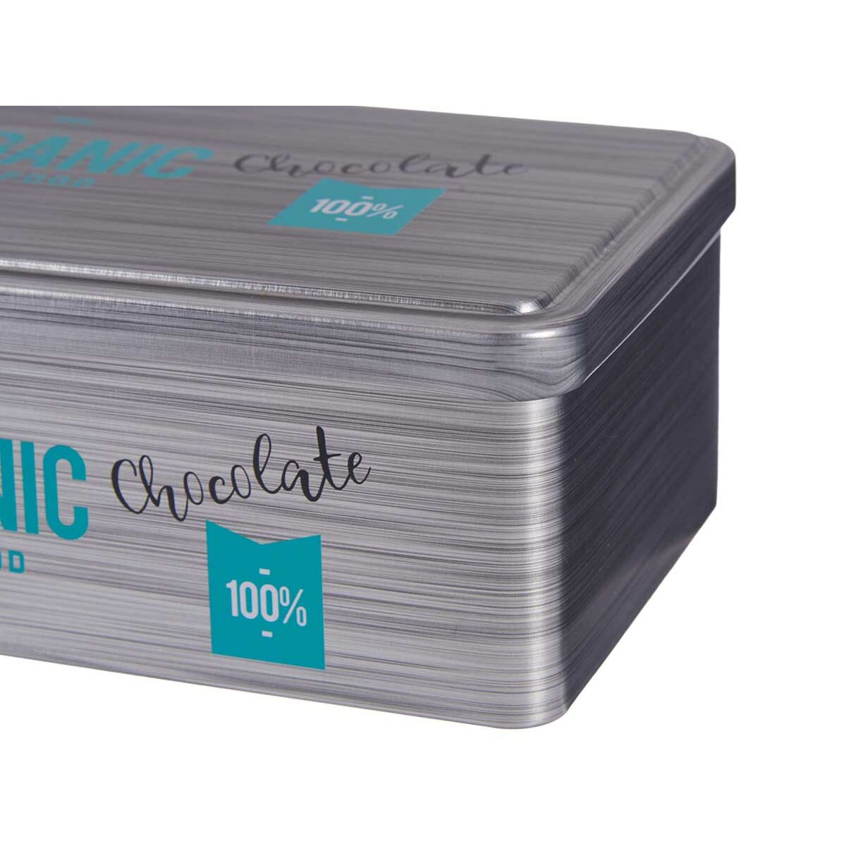 Barattolo Cioccolato Grigio Latta (11 x 7,1 x 18 cm) (24 Unità)