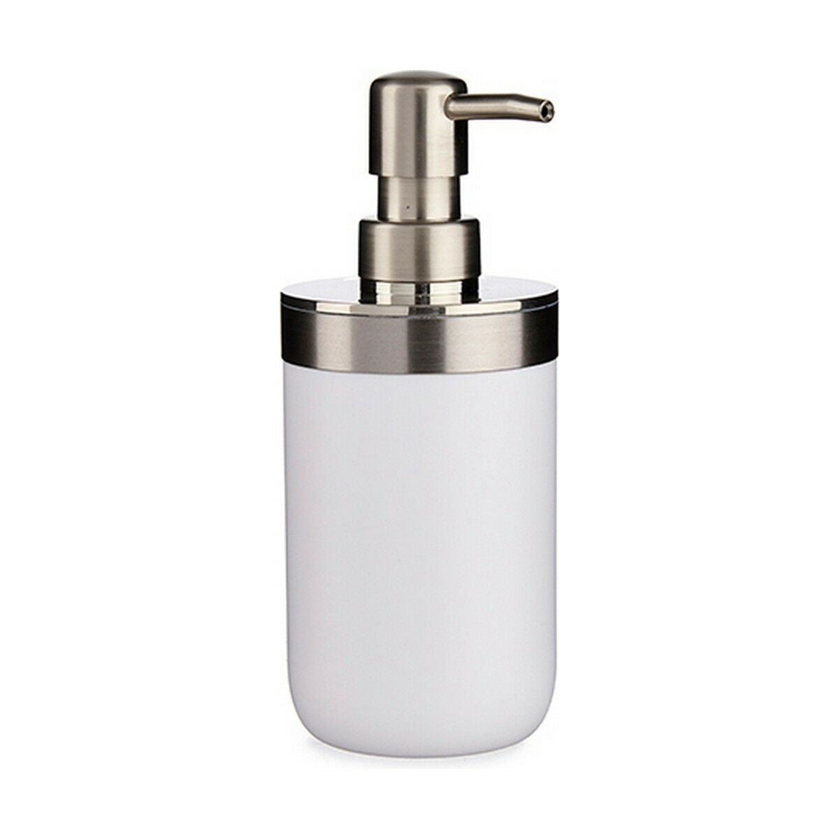 Dispenser di Sapone Argentato Bianco Plastica 350 ml (6 Unità)