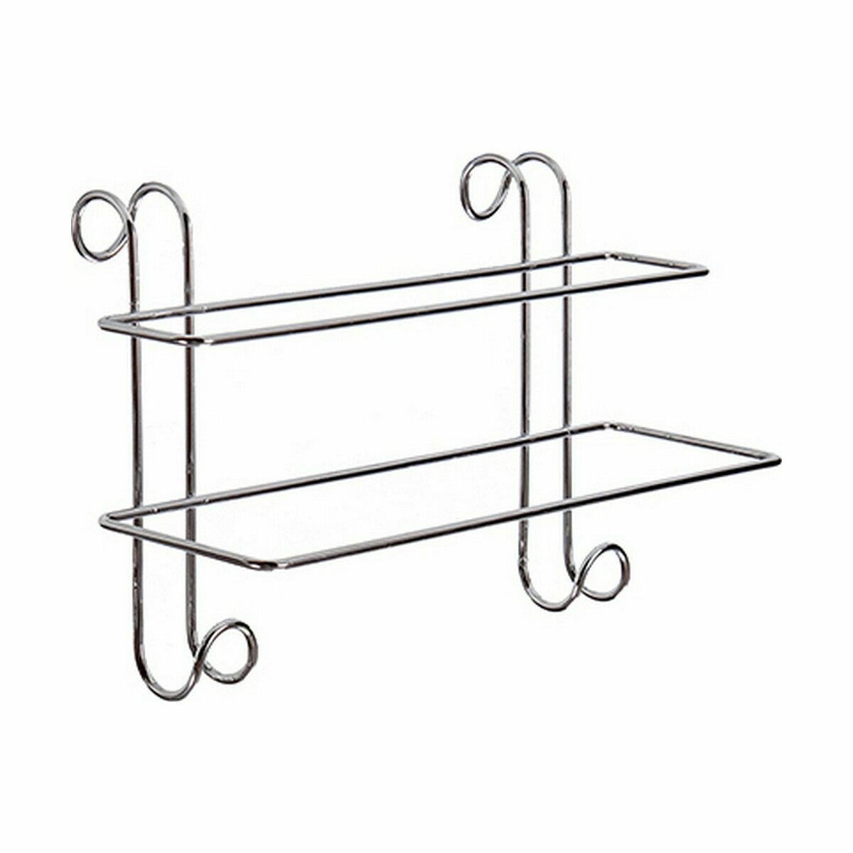 Portasciugamani Pensile Argentato Metallo 14 x 20 x 39 cm (6 Unità)