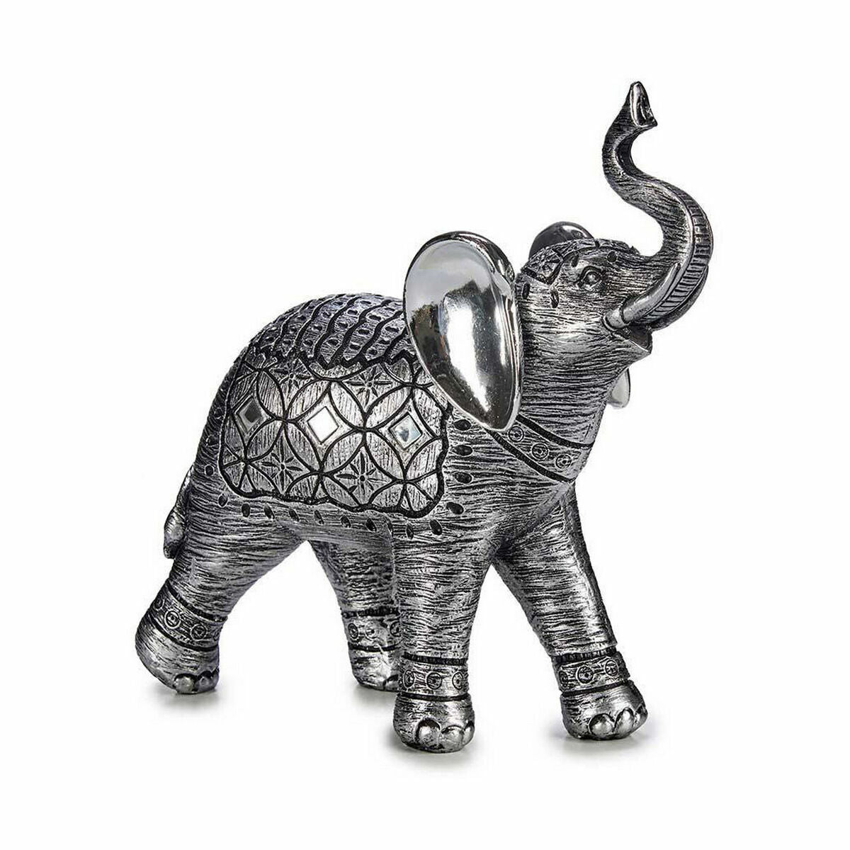 Statua Decorativa Elefante Argentato 27,5 x 27 x 11 cm (4 Unità)