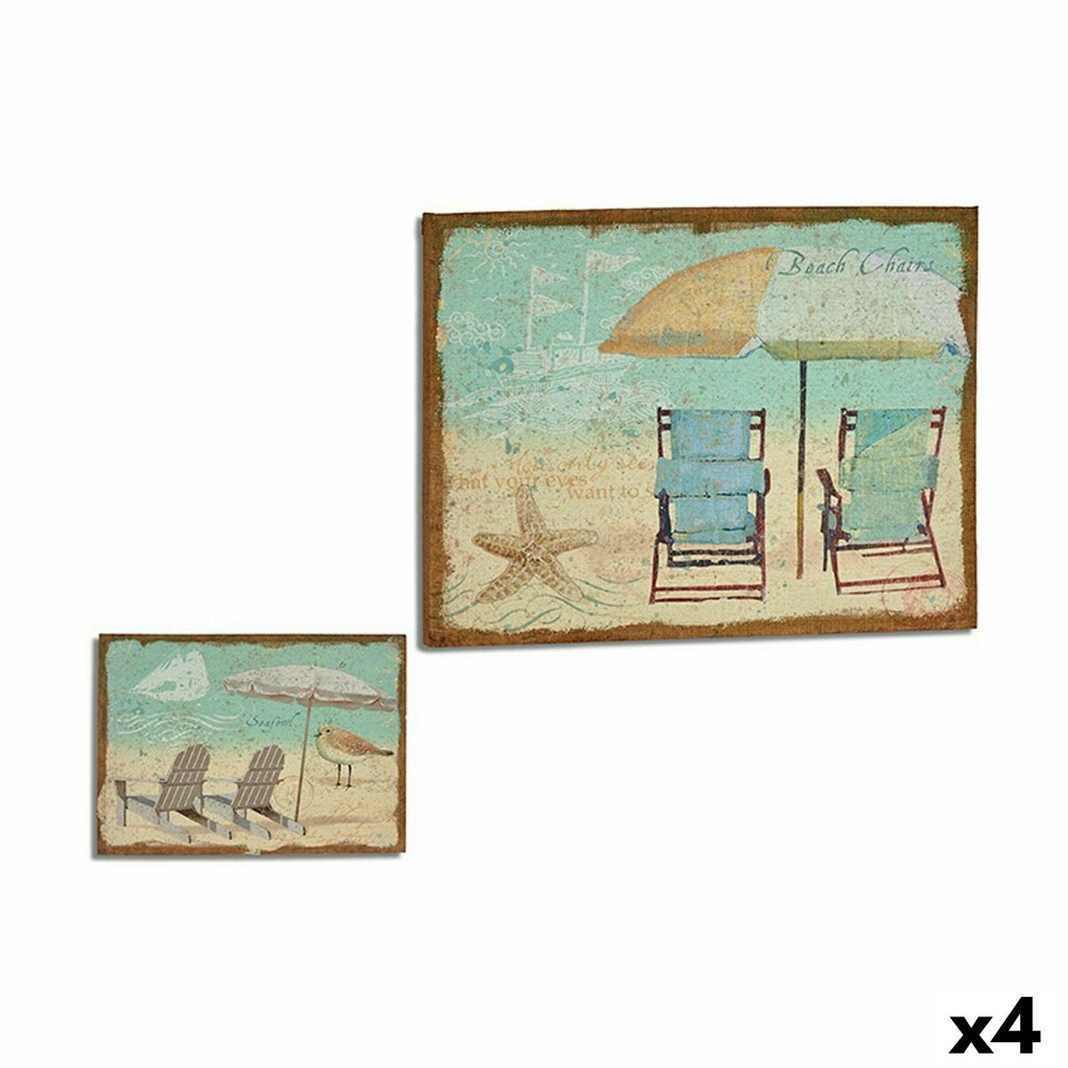 Tela Spiaggia 70 x 3 x 50 cm (4 Unità)