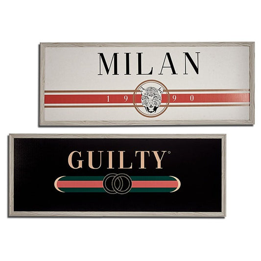 Quadro GUILTY MILAN Truciolare 2 x 46 x 121 cm (4 Unità)