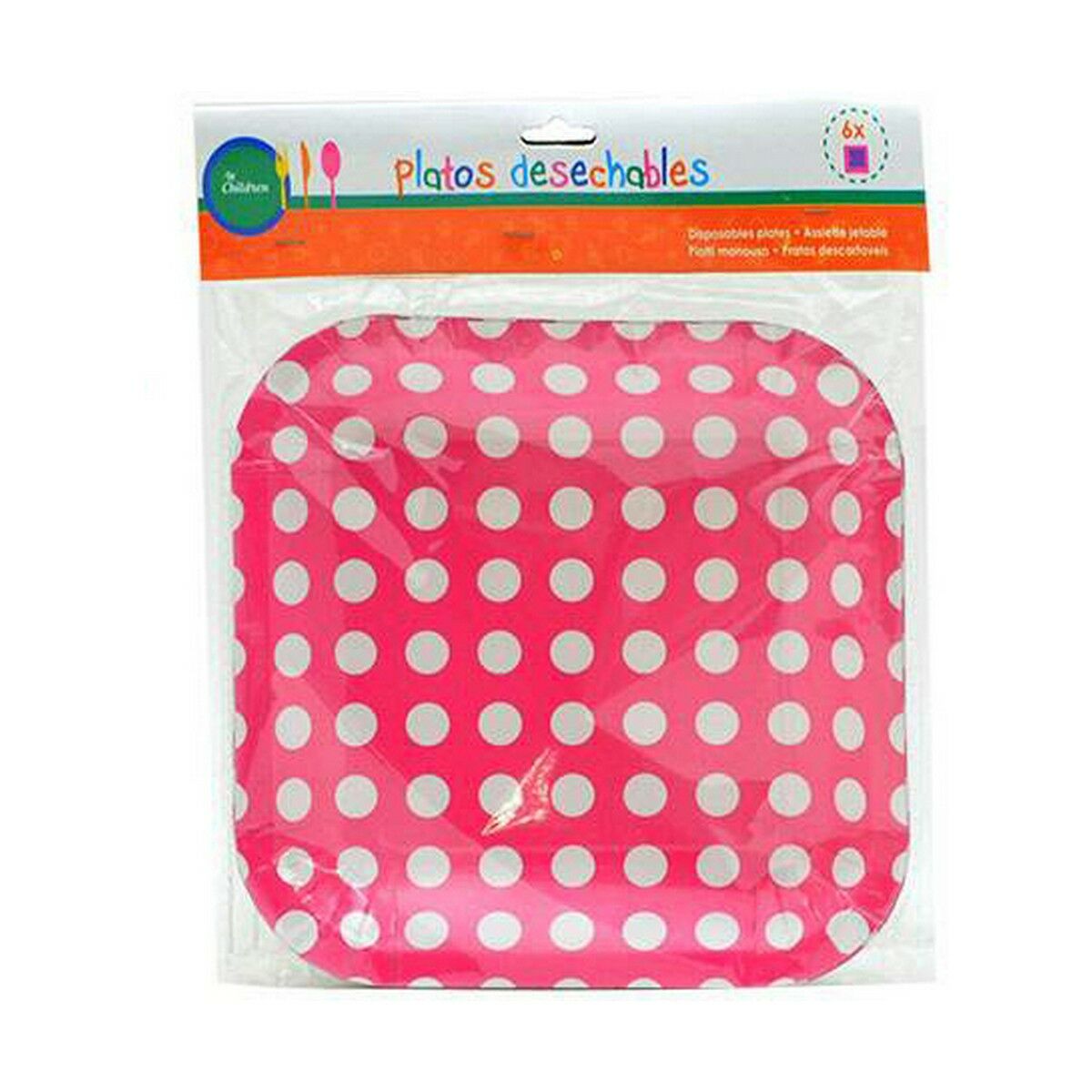 Set di piatti Punti Monouso 24 x 2 x 19 cm (12 Unità)