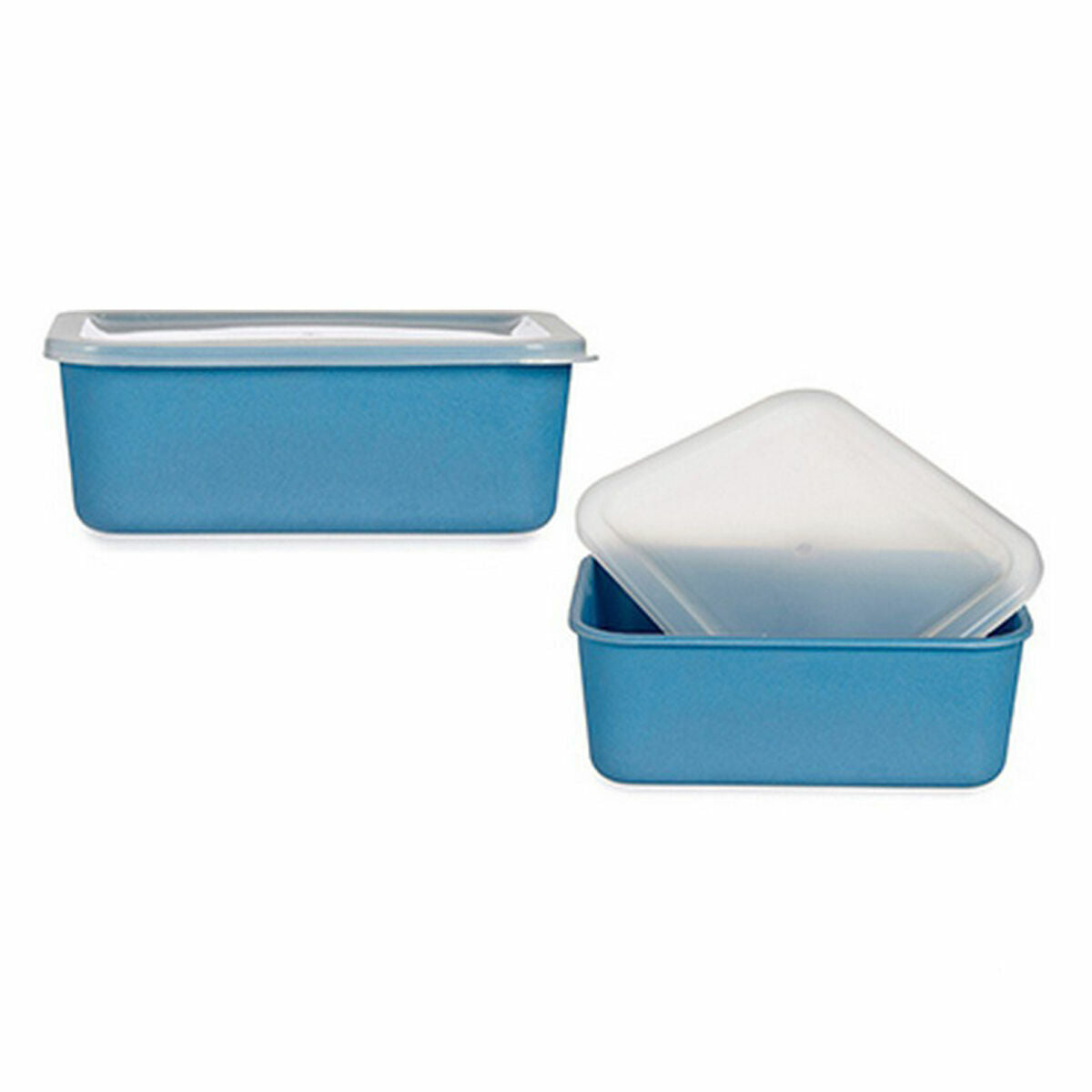 Vassoio con coperchio Bambù Melammina Blu scuro 14,5 x 7 x 19,5 cm (6 Unità)