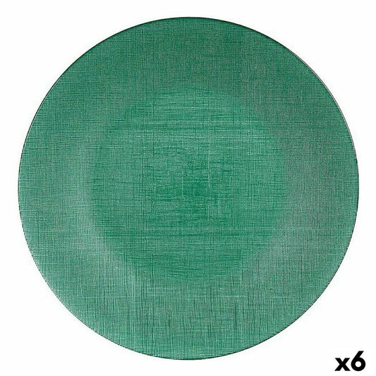 Piatto da pranzo Verde Vetro 32,5 x 2,5 x 32,5 cm (6 Unità)