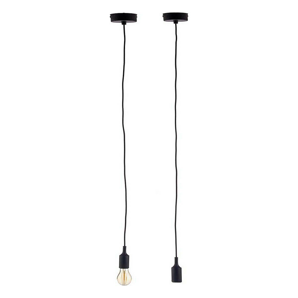 Lampadario 60 W 220-250 V Nero Plastica (6 Unità)