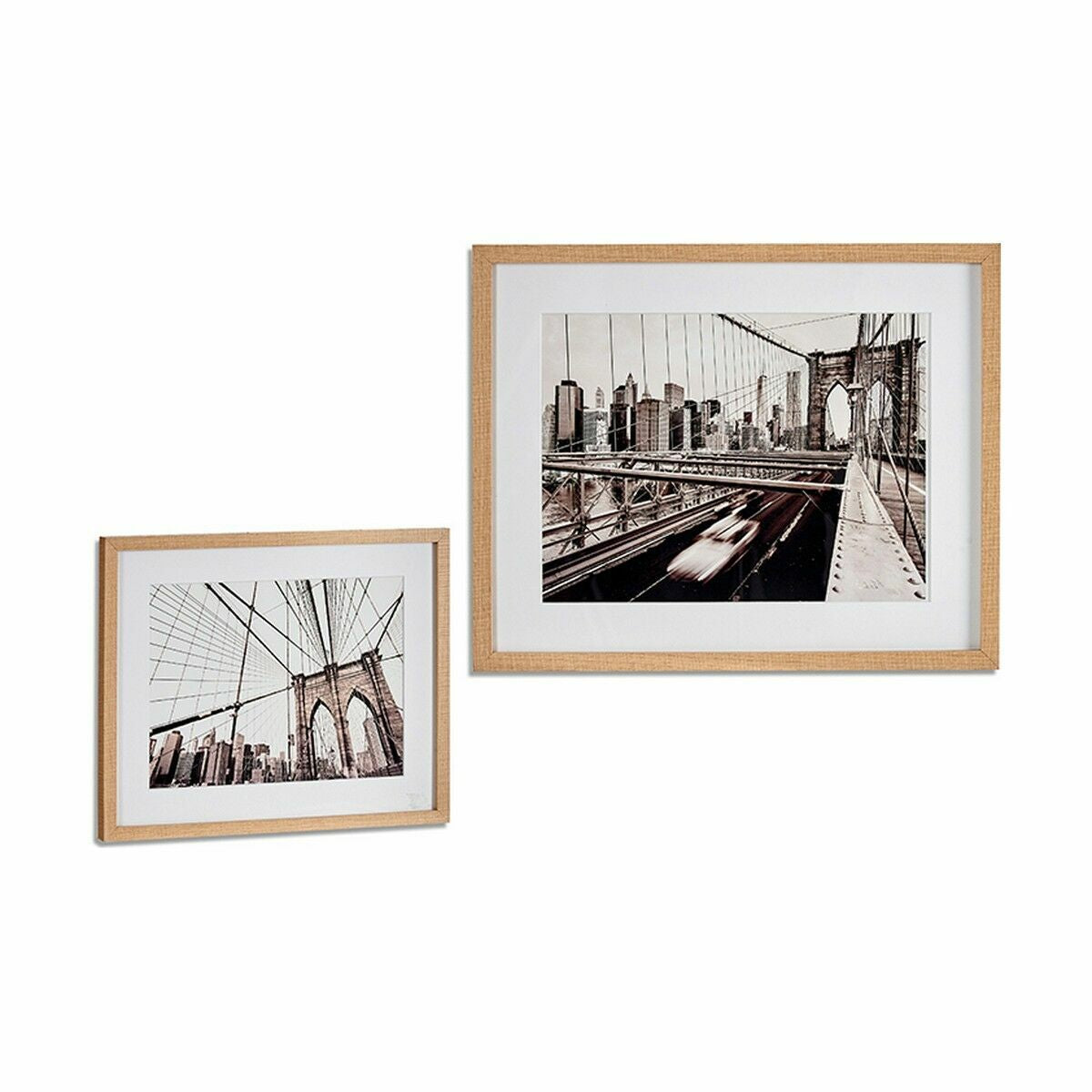 Quadro Legno Vetro 43 x 3 x 53 cm (6 Unità)