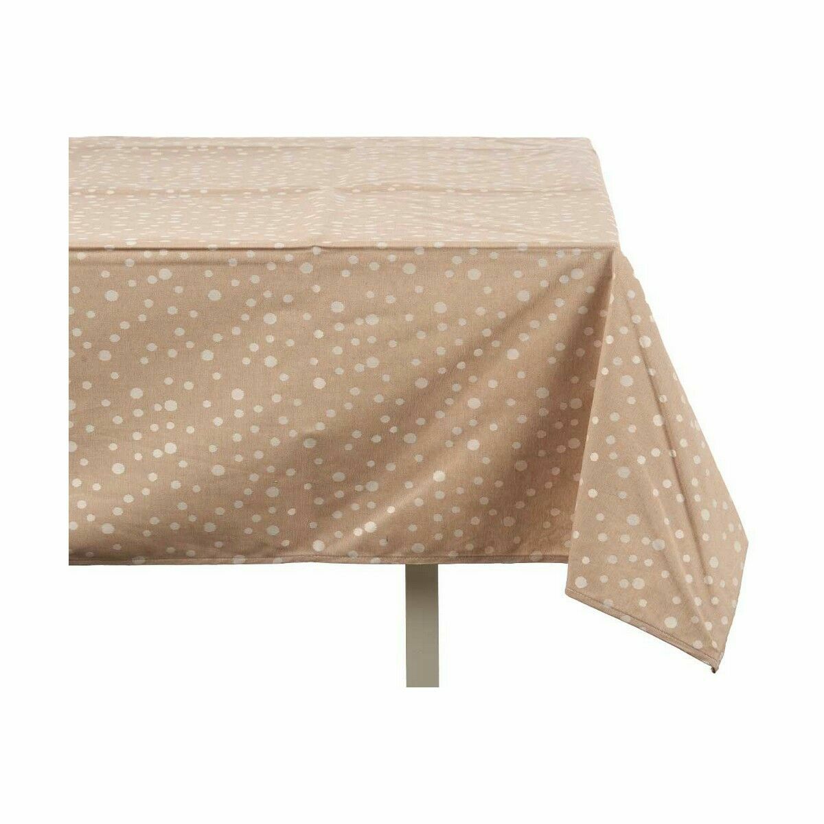 Tovaglia Jacquard Antimacchia Pois 140 x 180 cm Beige (8 Unità)