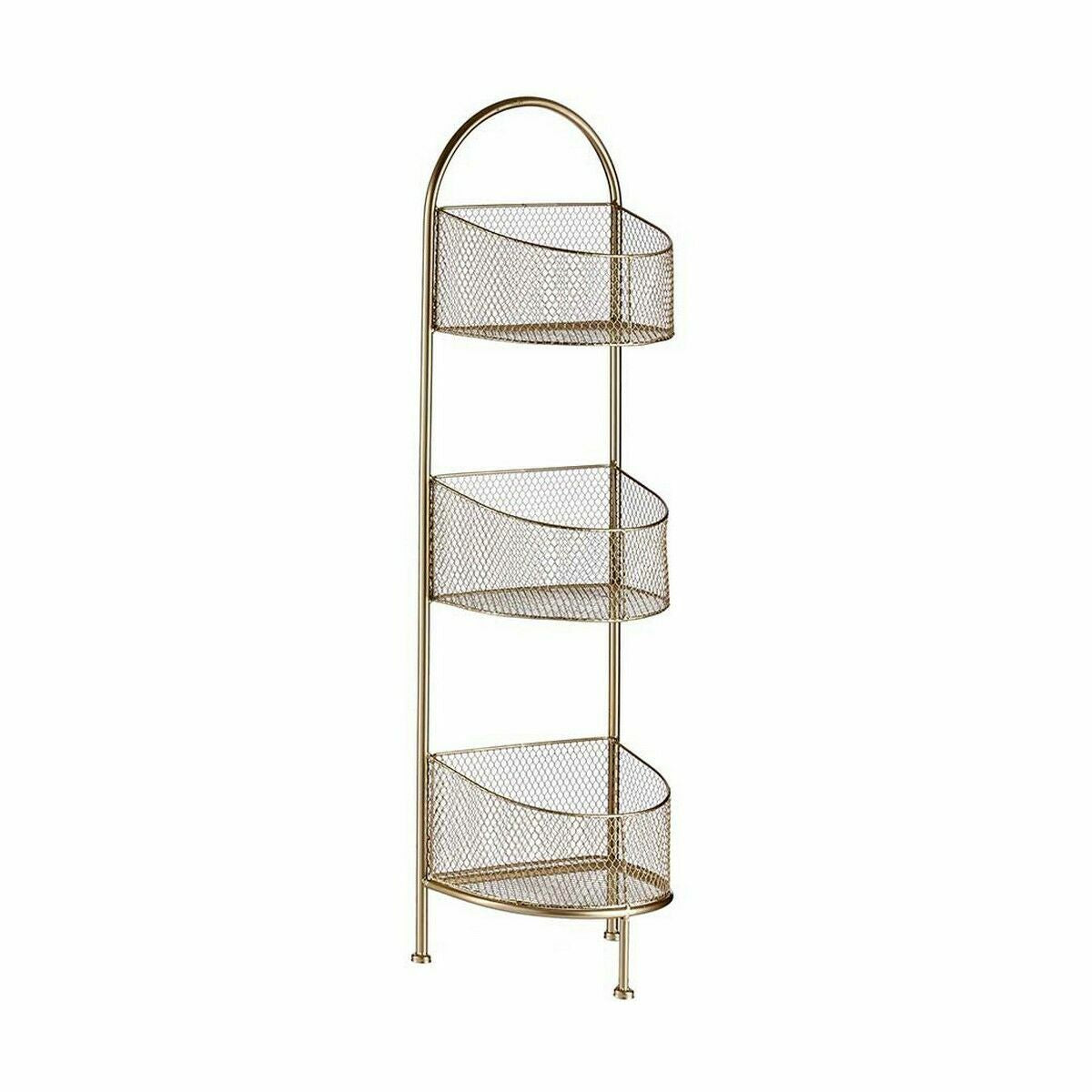 Scaffale Dorato Metallo 21,2 x 97 x 28,5 cm (4 Unità)