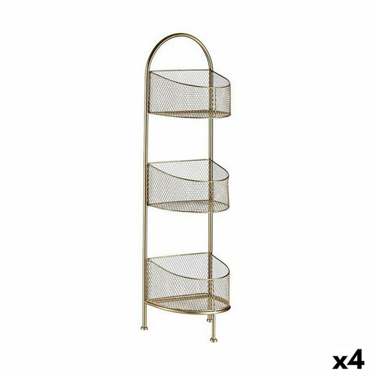 Scaffale Dorato Metallo 21,2 x 97 x 28,5 cm (4 Unità)