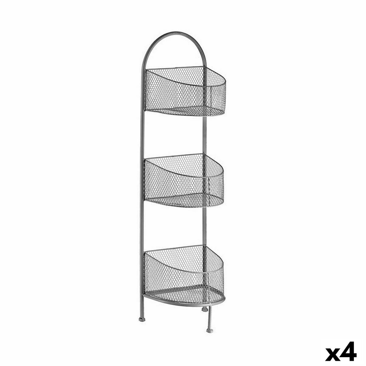 Scaffale Argentato Metallo 21,2 x 97 x 28,5 cm (4 Unità)