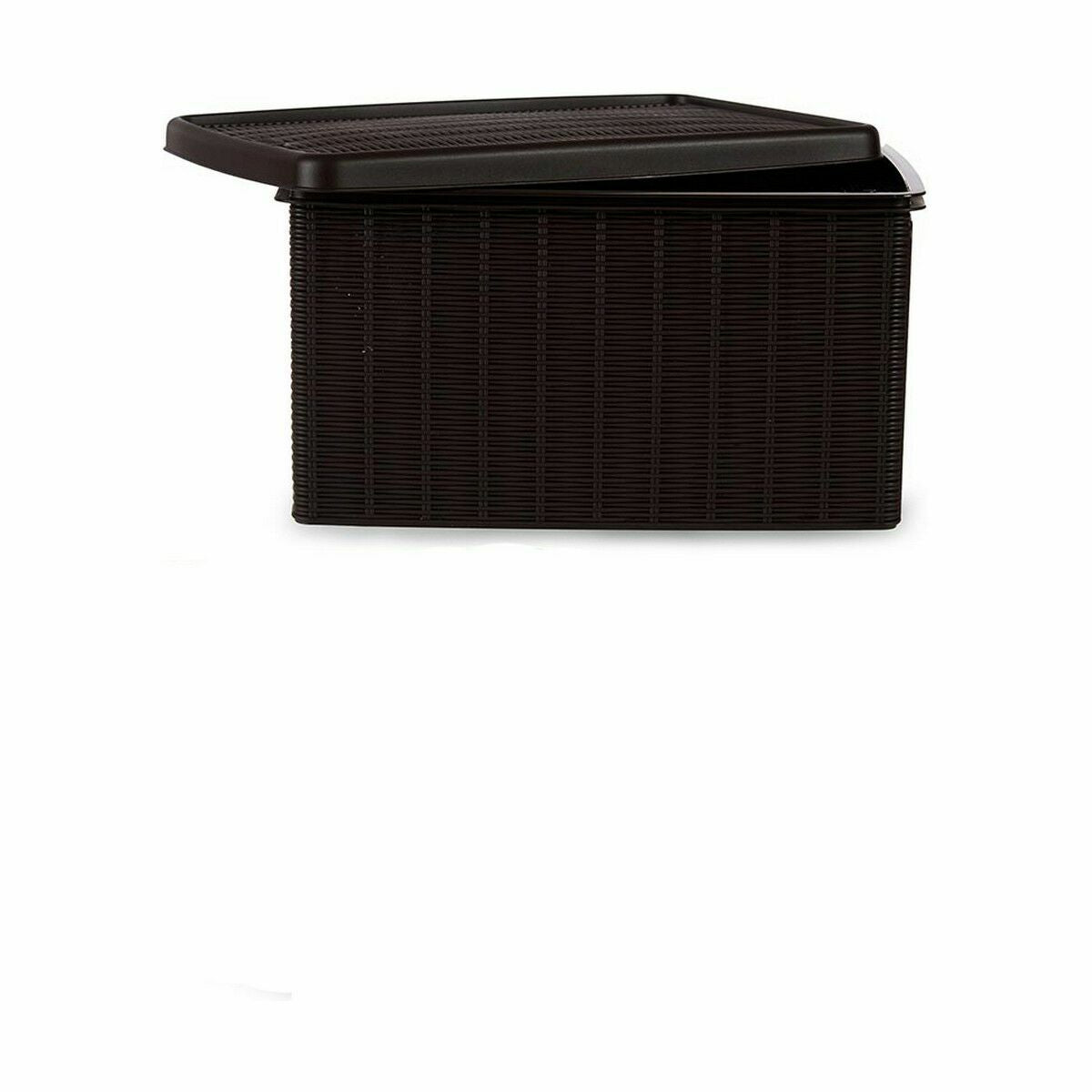 Scatola portaoggetti con coperchio Stefanplast Elegance Laterale Marrone Plastica 29 x 21 x 39 cm (5 Unità)