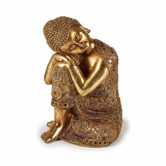 Statua Decorativa Buddha Seduto Dorato 20 x 30 x 20 cm (4 Unità)