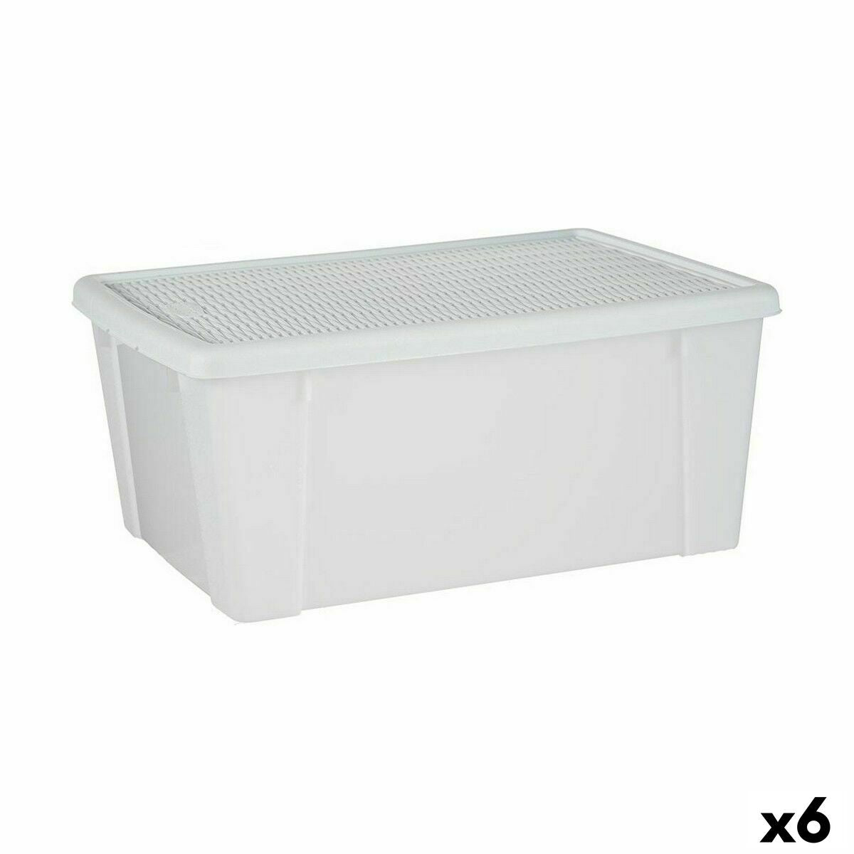 Scatola portaoggetti con coperchio Stefanplast Elegance Bianco Plastica 29 x 17 x 39 cm (6 Unità)