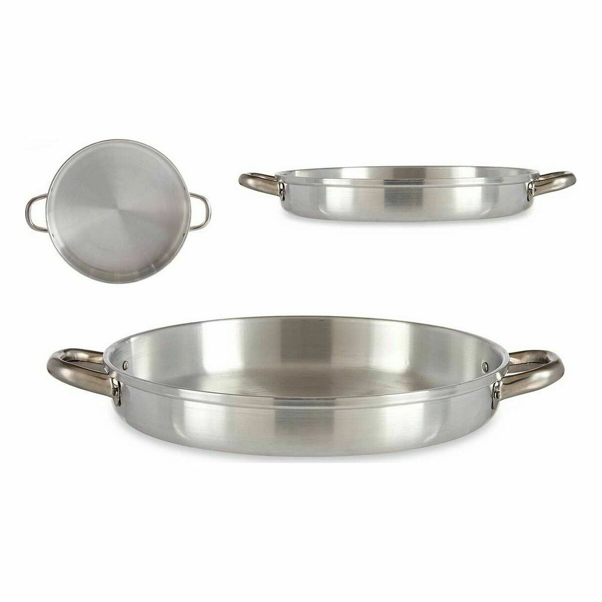 Padella Ø 30 cm Argentato Alluminio (12 Unità)