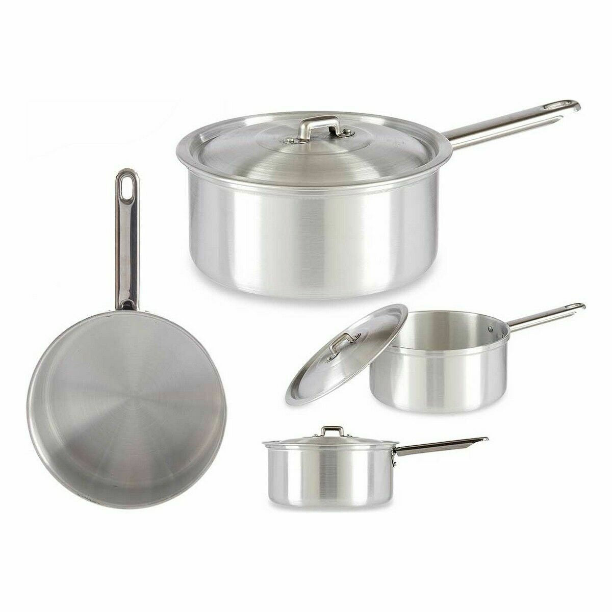 Casseruola con Coperchio Argentato Alluminio 2 L 20 x 12 x 35,5 cm (10 Unità)