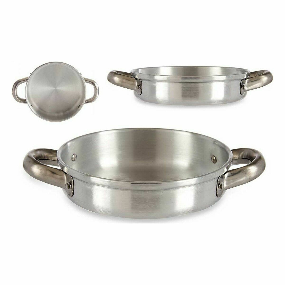 Padella Argentato Alluminio 17 x 4 x 23 cm (12 Unità)