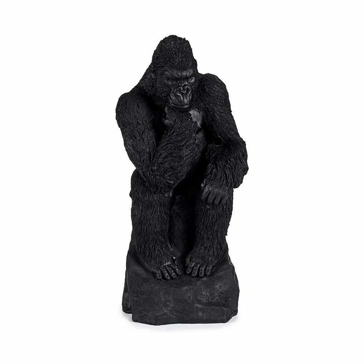 Statua Decorativa Gorilla Nero 20 x 45 x 20 cm (2 Unità)