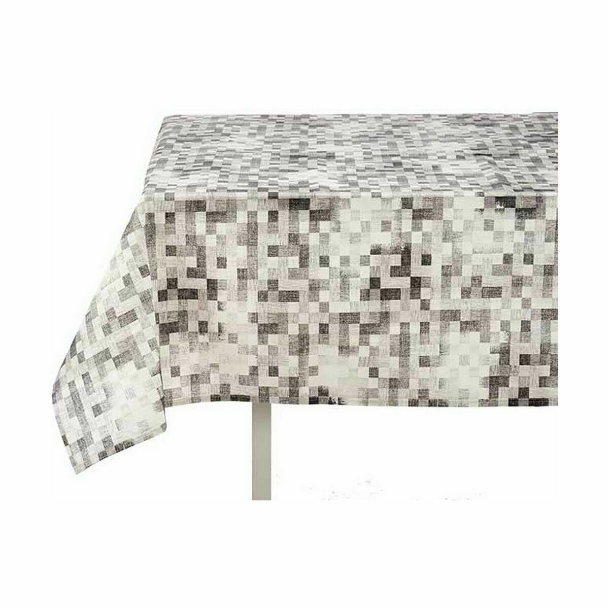 Tovaglia Tela Antimacchia Quadri 140 x 180 cm Grigio (6 Unità)