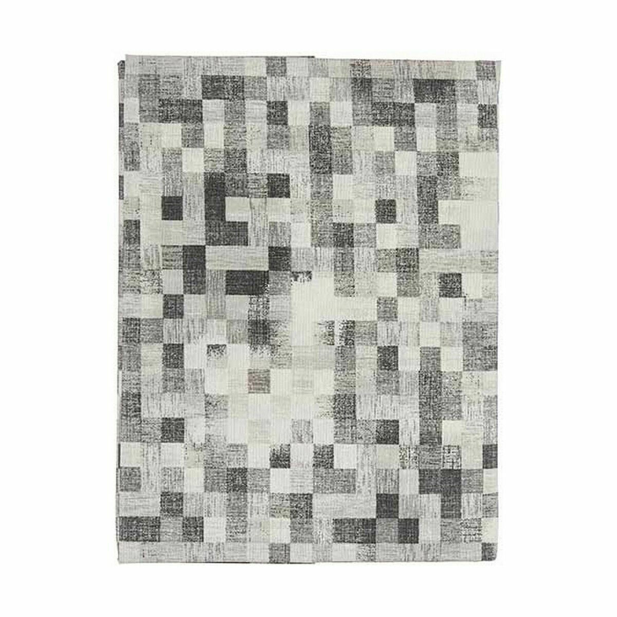 Tovaglia Tela Antimacchia Quadri 140 x 180 cm Grigio (6 Unità)
