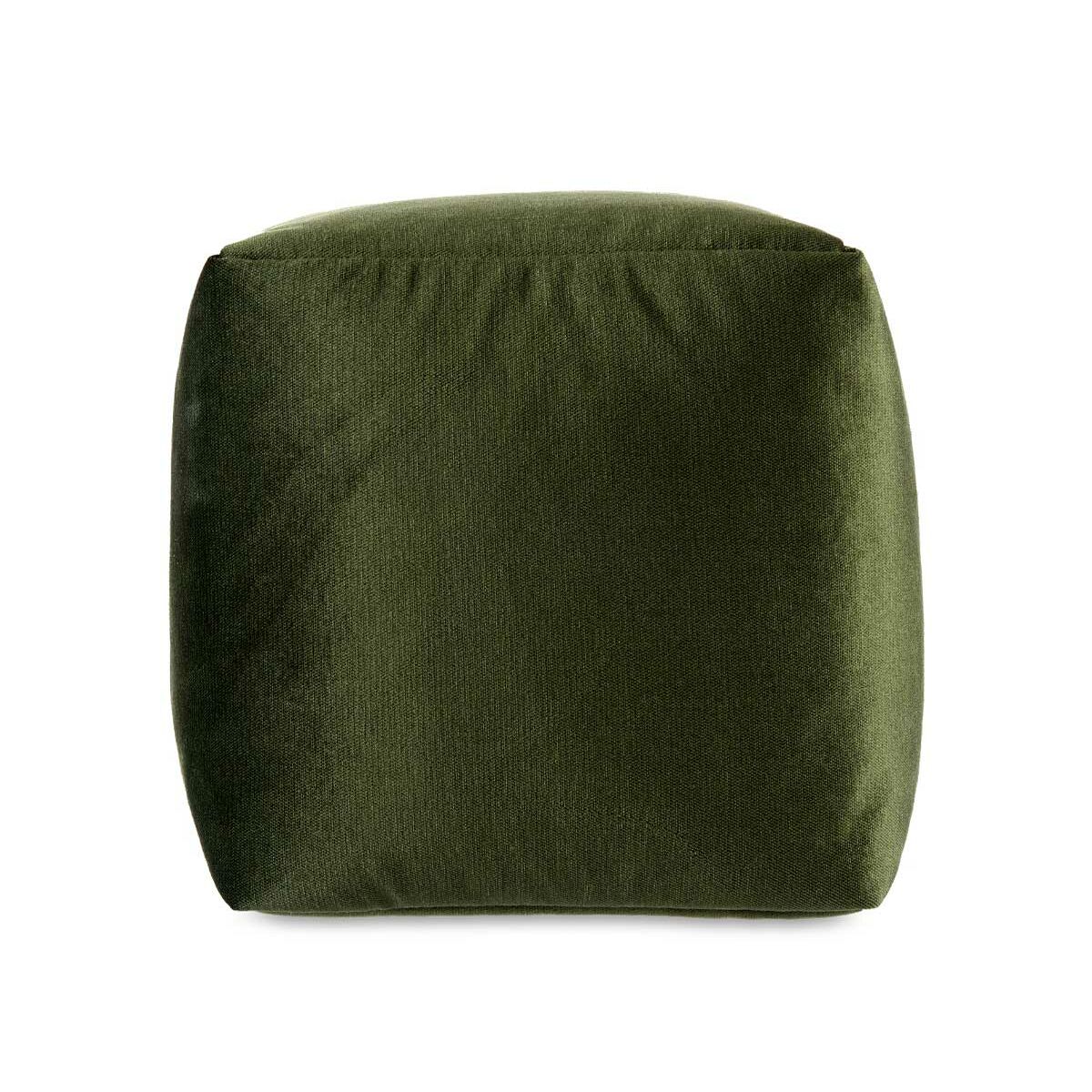 Puff Velluto Verde 30 x 30 x 30 cm (4 Unità)