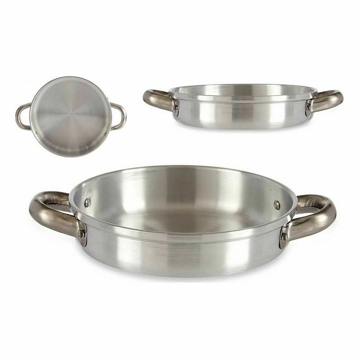 Padella Argentato Alluminio 19 x 4,5 x 25,5 cm (12 Unità)