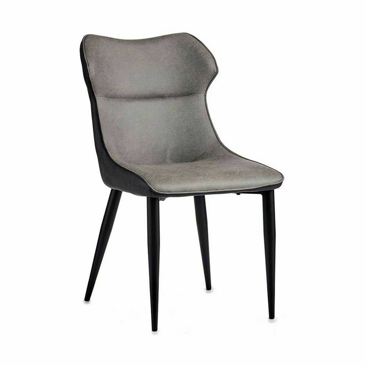 Poltrona Nero Grigio Acciaio 49 x 86 x 60 cm (2 Unità)