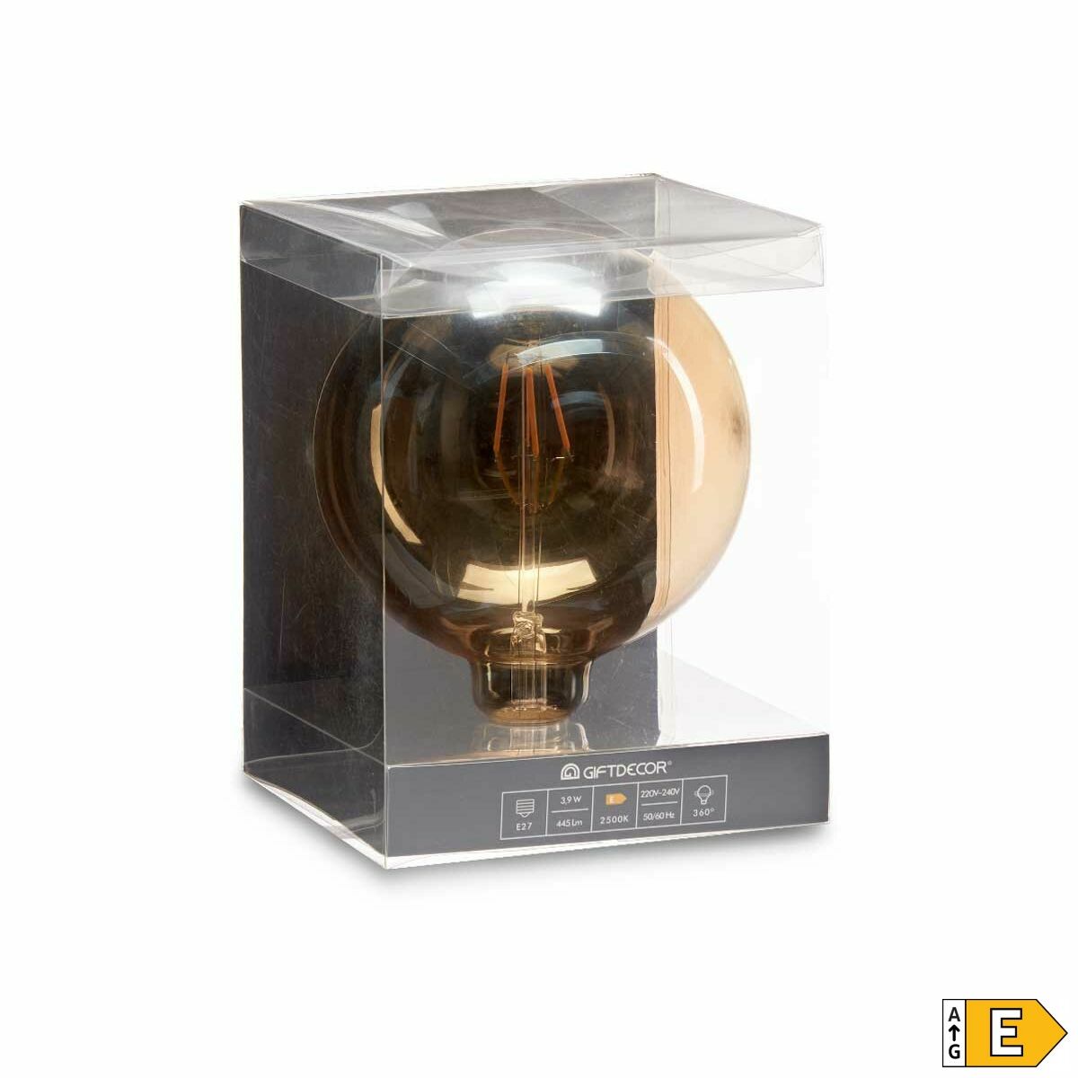 Lampadina LED Vintage E27 Trasparente 4 W 14 x 19 x 14 cm (12 Unità)