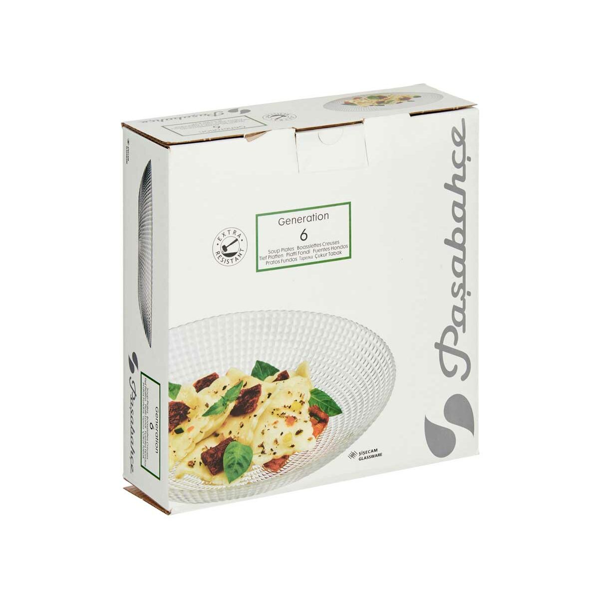 Set di piatti Generation Trasparente Vetro 23 x 7 x 23 cm (4 Unità)